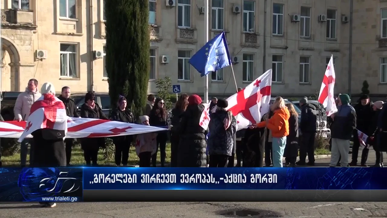 "გორელები ვირჩევთ ევროპას"- ამ სახელწოდებით ქალაქის ცენტრში აქცია მოეწყო